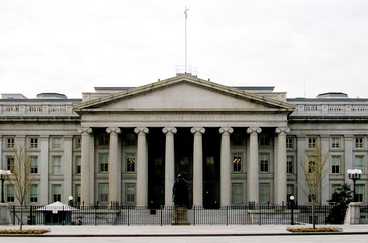 US Treasury building tied to policy decisions that influence tax refund operations during shutdowns